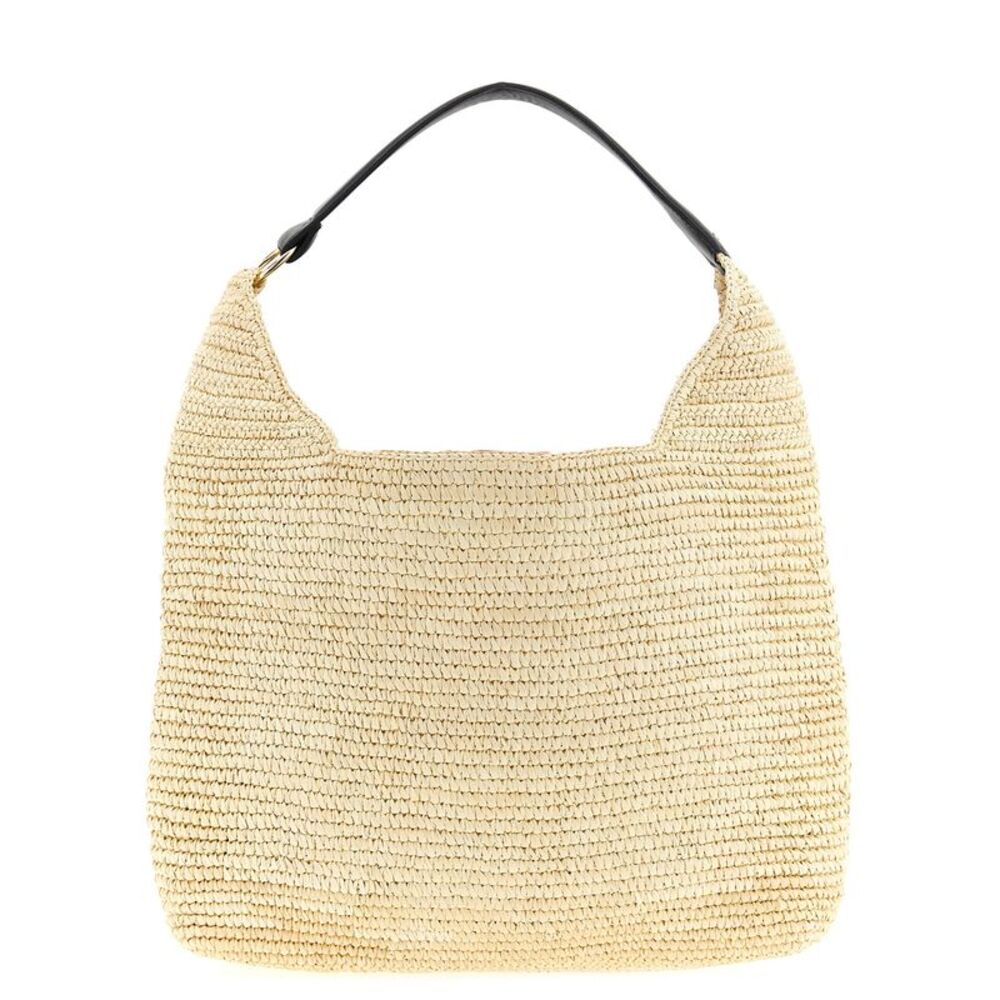 Maison Michel Beige Raffia Shoulder Women's Bag
